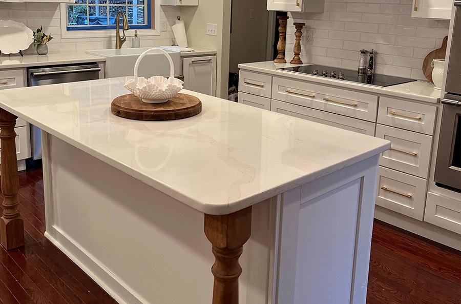 luxuriously sophisticated and timelessly elegant white quartz kitchen countertops installed by granite depot of lexington